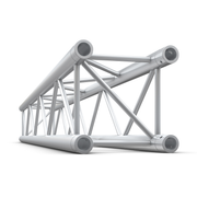 MILOS Pro-30 Square G Truss - Straight - Heavy Duty G (Global & Euro Ø 29,0 mm compatible), Silver, 2.000mm QTVU2000 - 2000 mm - heavy duty - silver - G