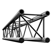 MILOS Pro-30 Square G Truss - Straight G (Global & Euro Ø 29,0 mm compatible), Black, 3.000mm QTU3000 - 3000 mm - black