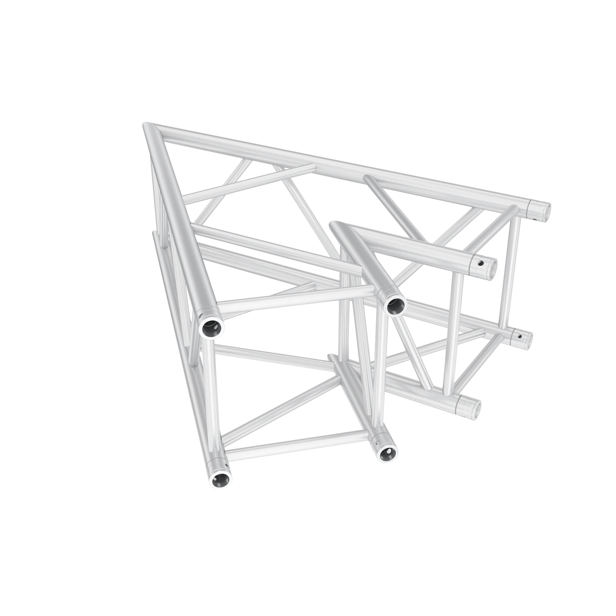 MILOS Pro-40 Square G Truss - Corner - Heavy Duty G (Global & Euro Ø 29,0 mm compatible), Silver QCLU19 - 45° corner - G