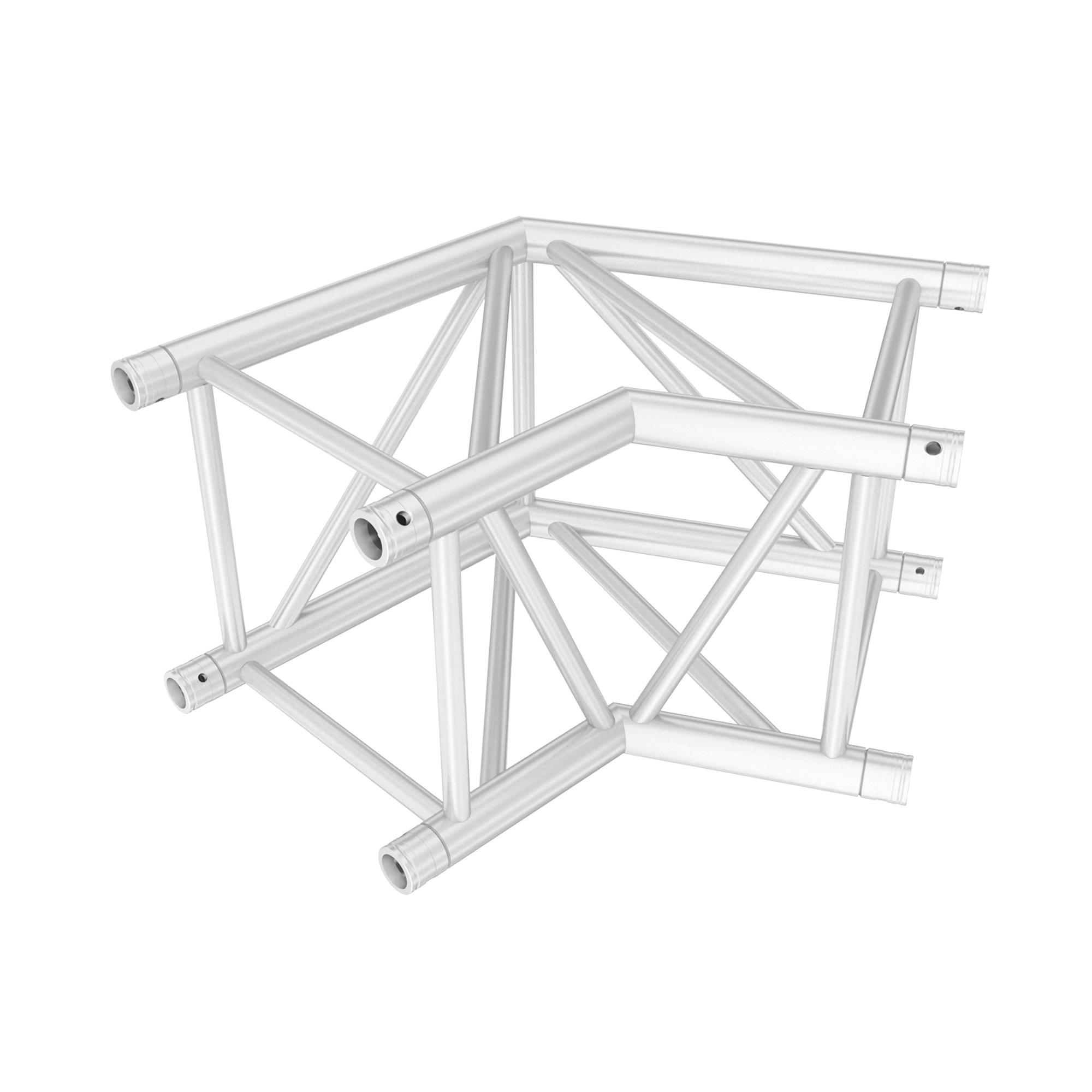 MILOS Pro-40 Square G Truss - Corner - Heavy Duty G (Global & Euro Ø 29,0 mm compatible), Silver QCLU22 - 120° corner - G