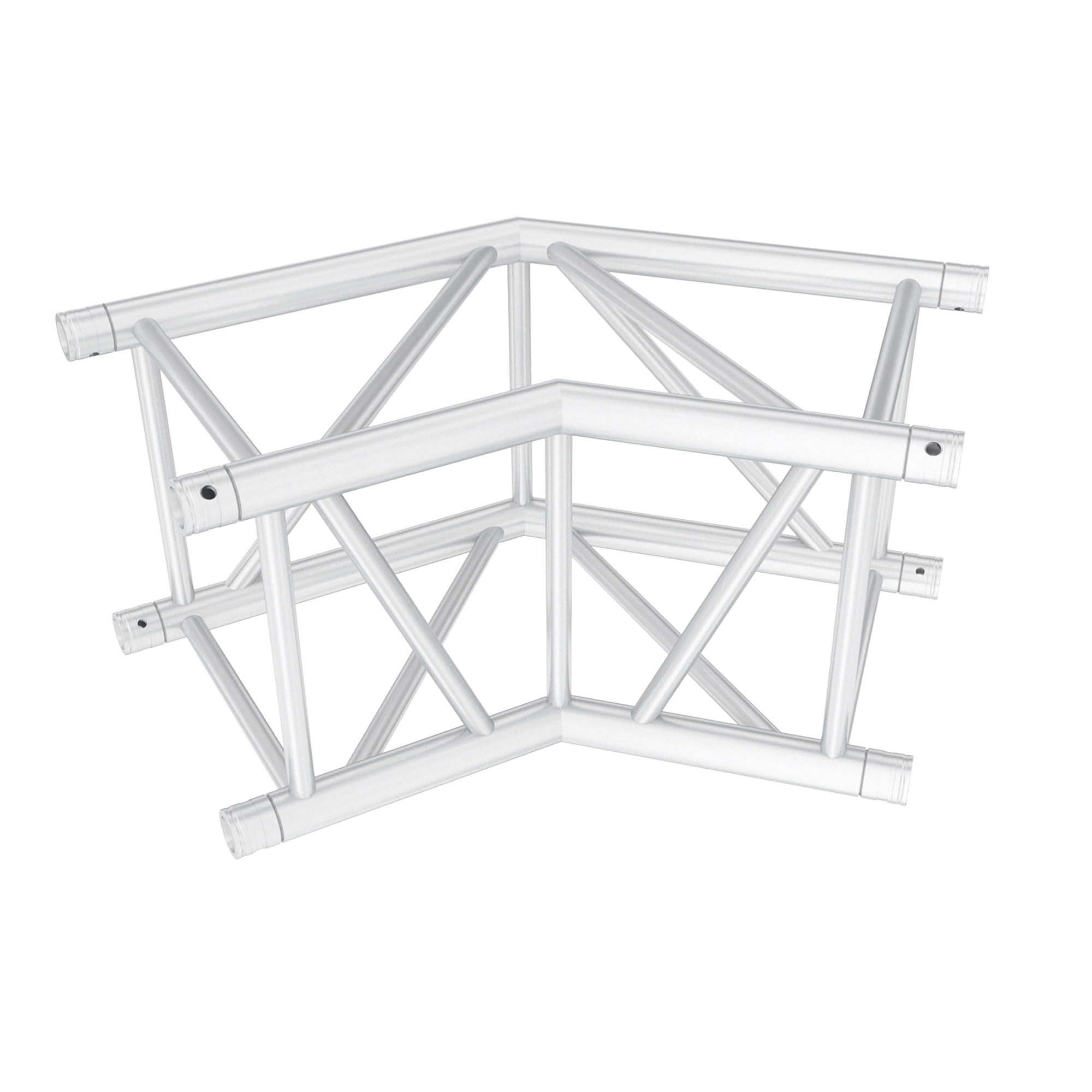 MILOS Pro-40 Square G Truss - Corner - Heavy Duty G (Global & Euro Ø 29,0 mm compatible), Silver QCLU23 - 135° corner - G