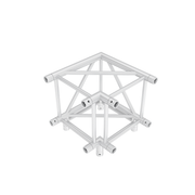 MILOS Pro-40 Square G Truss - Corner 3-way G (Global & Euro Ø 29,0 mm compatible), Silver QLLU30 - 90° corner - heavy duty - G