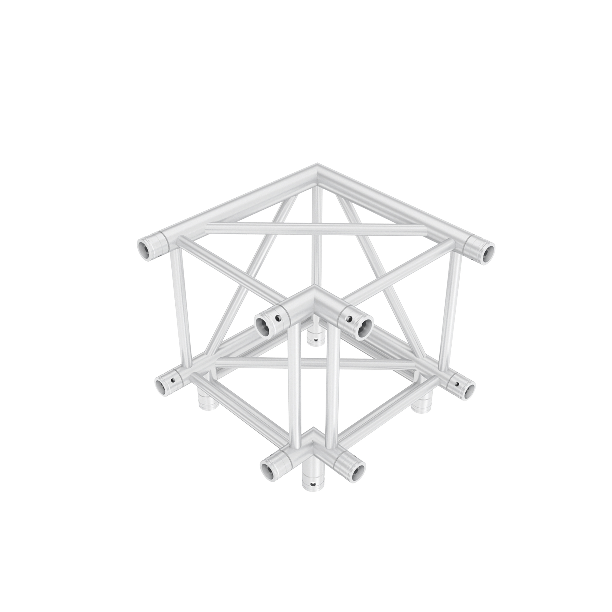 MILOS Pro-40 Square G Truss - Corner 3-way G (Global & Euro Ø 29,0 mm compatible), Silver QLLU30 - 90° corner - heavy duty - G