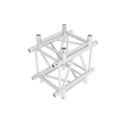 MILOS Pro-40 Square G Truss - Cross 4-way G (Global & Euro Ø 29,0 mm compatible), Silver QCLFU41 - 90° corner - heavy duty - G