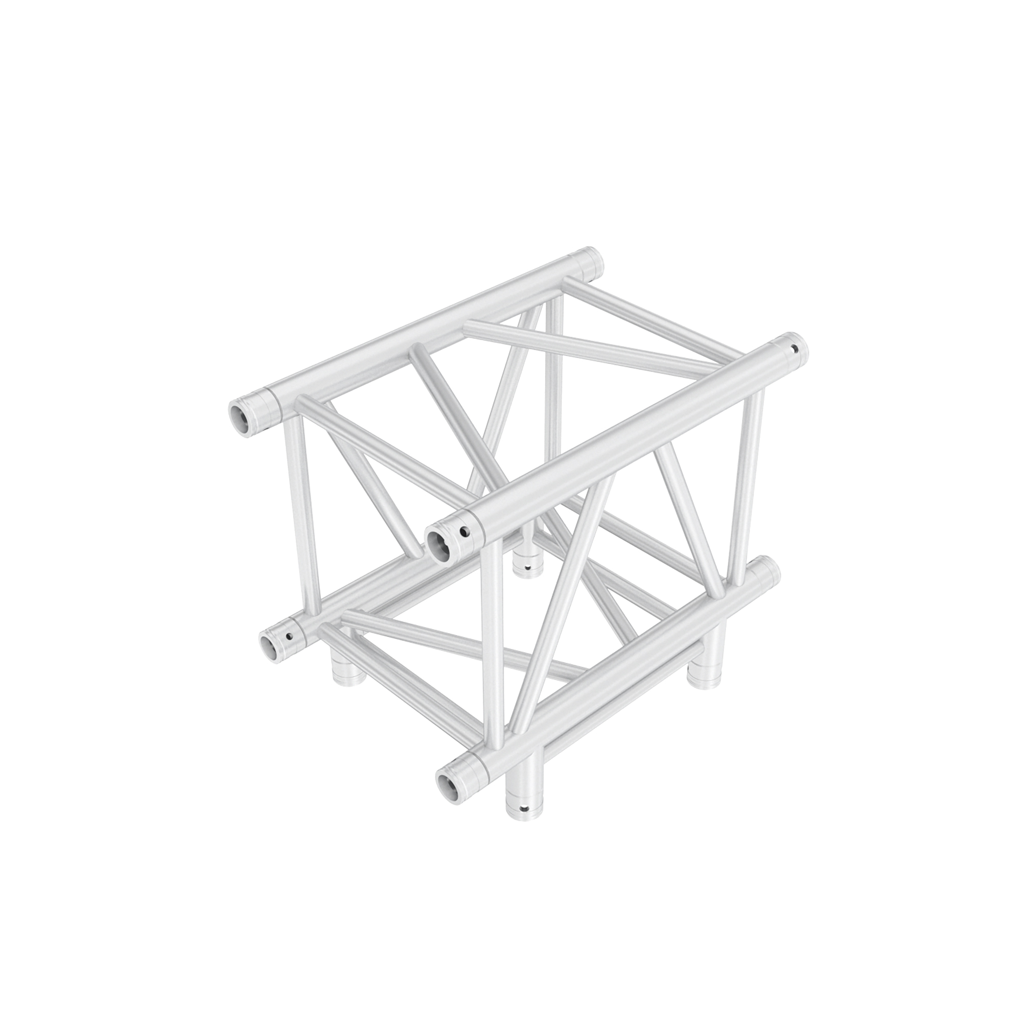 MILOS Pro-40 Square G Truss - T-Cross 3-way G (Global & Euro Ø 29,0 mm compatible), Silver QTLU35 - 90° corner - heavy duty - G