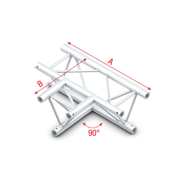 MILOS Pro-30 Triangle G Truss - T-Cross horizontal - 3-way - apex down - 71 cm ATU36 - 90° corner - G ATU36 - 90° corner - G