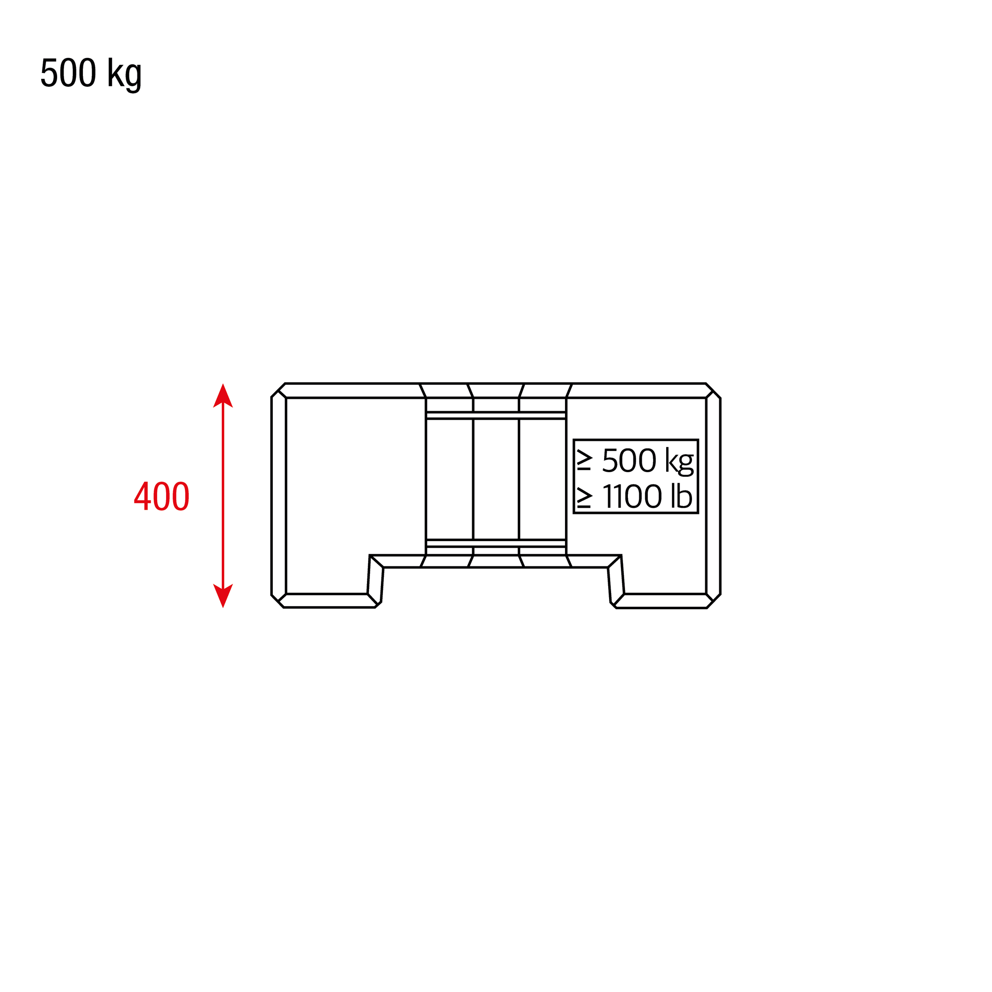 MILOS Concrete Ballast Base 500 kg