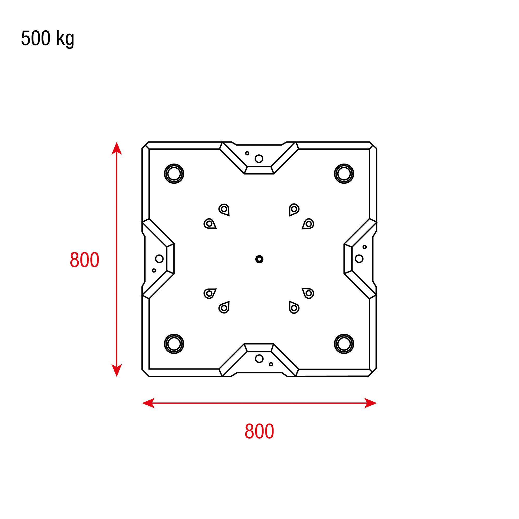 MILOS Concrete Ballast Base 500 kg
