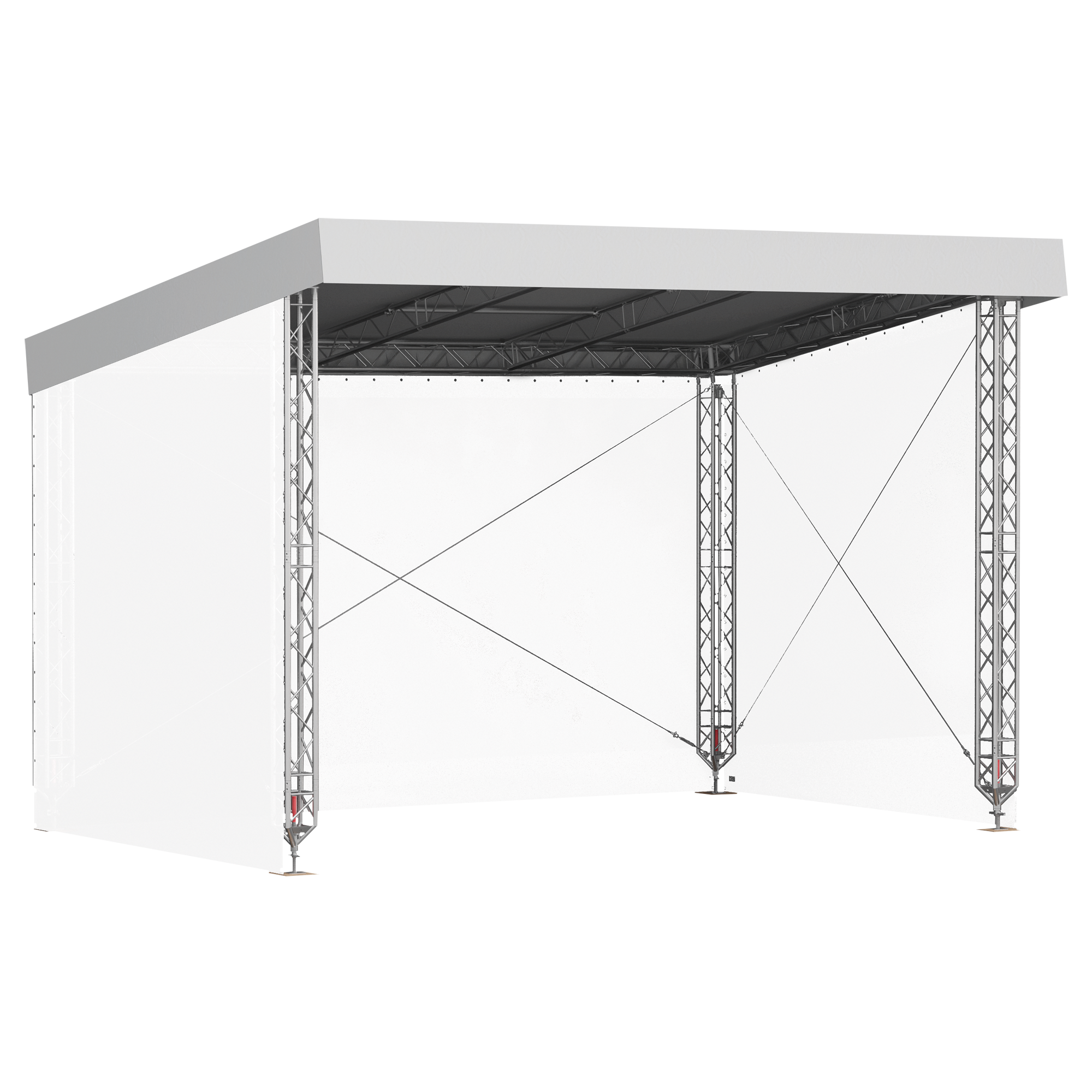 MILOS MR0 Sloping Roof System with Canopy 6m, 4m 6 x 4 m