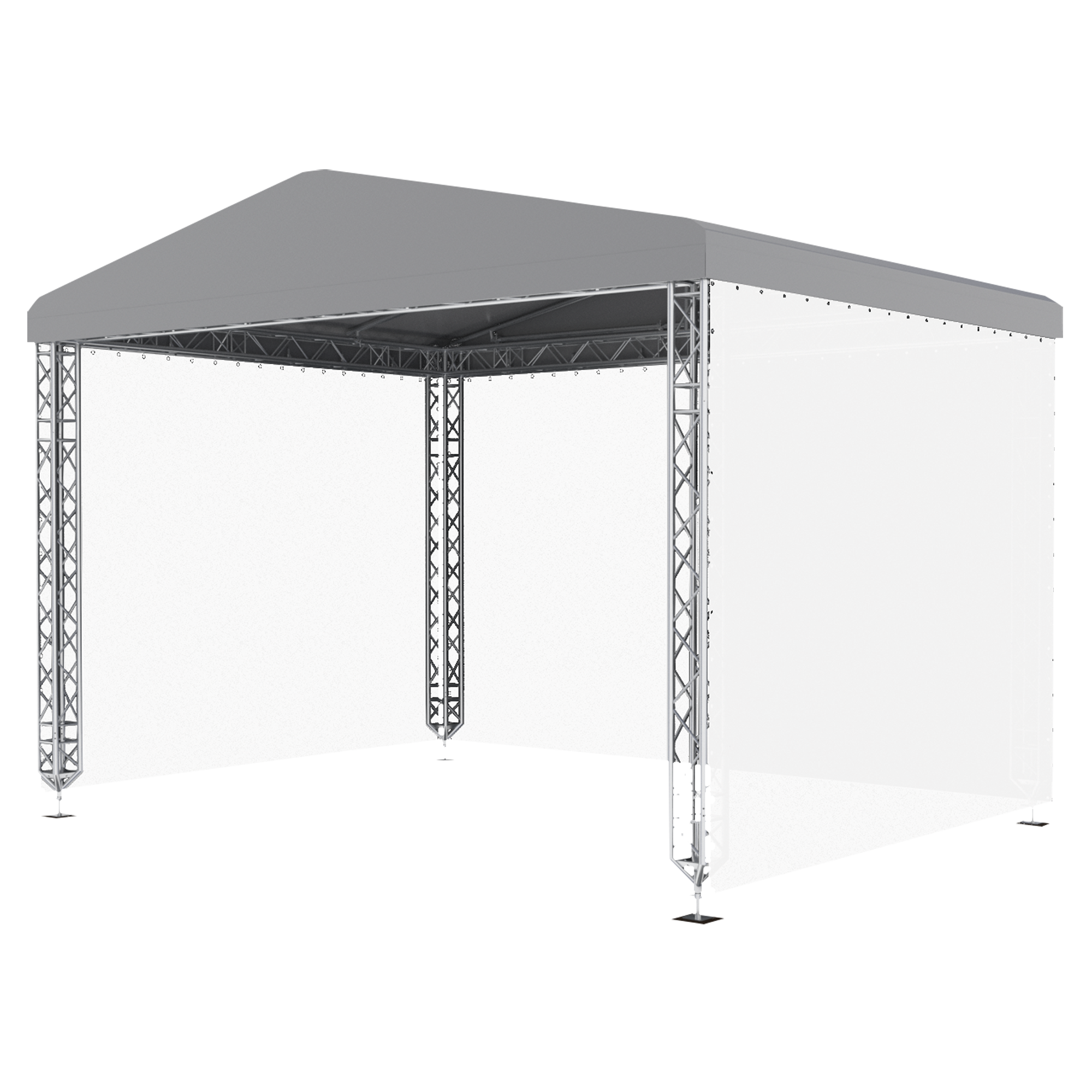 MILOS MR0 NGW Roof System with Canopy 6m, 5m Senza tiranti - 6 x 5 m