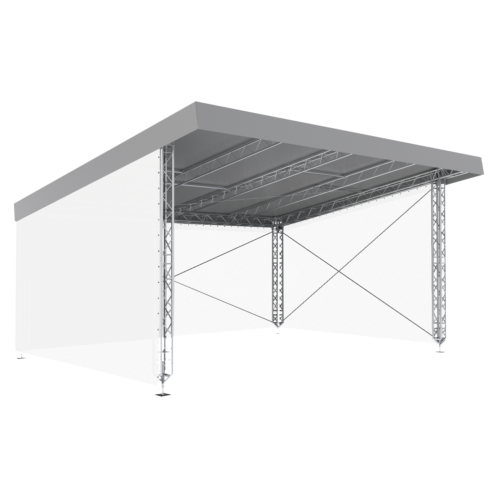 MILOS MR0 Sloping Roof System with Canopy 8m, 6m 8 x 6 m
