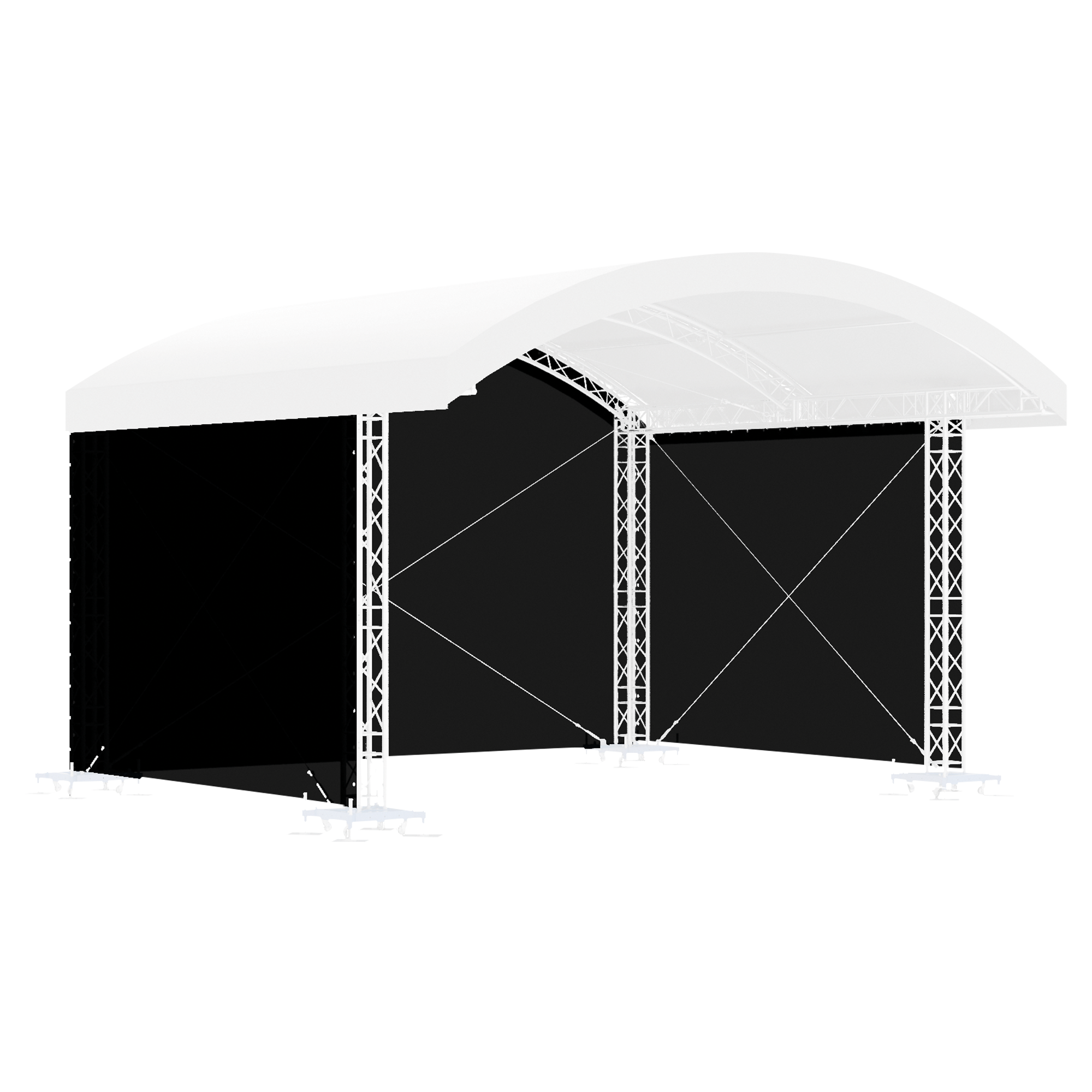 MILOS Side Nets for MR1 Arched Roof System 6m, 4m per 6 x 4 m