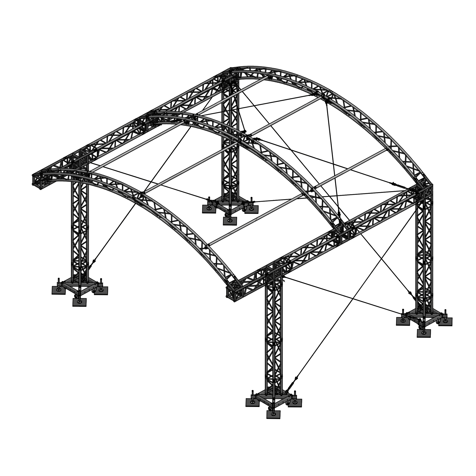 MILOS MR1 Arched Roof System with Canopy 6m, 4m 6 x 4 m