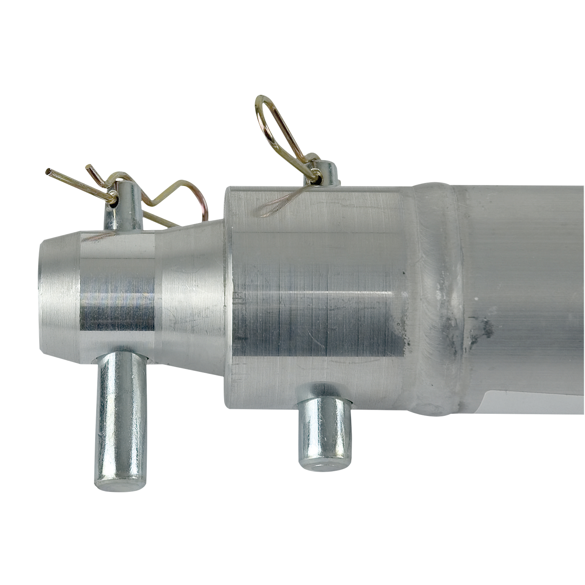 MILOS P Truss - Single Tube 50 mm P (Milos Ø 29,8 mm compatible), Silver, 250mm Tube B 250 - incl. 1x female receiver - 25 cm - argento