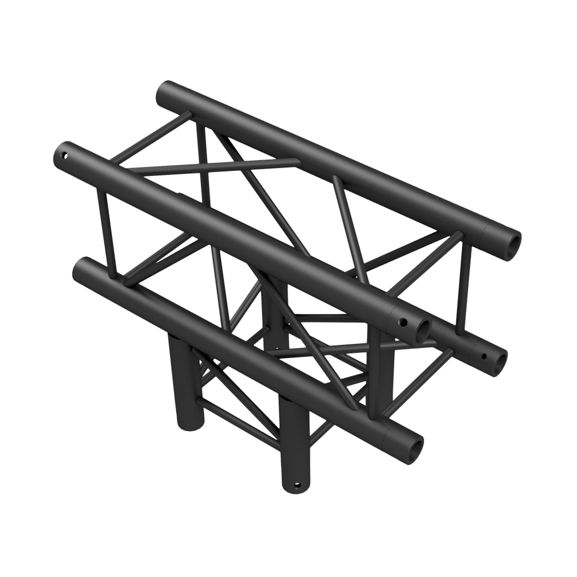 MILOS Pro-30 Square P Truss - T-Cross 3-way- 71cm P (Milos Ø 29,8 mm compatible), Black QTB 35 - 90° corner - black
