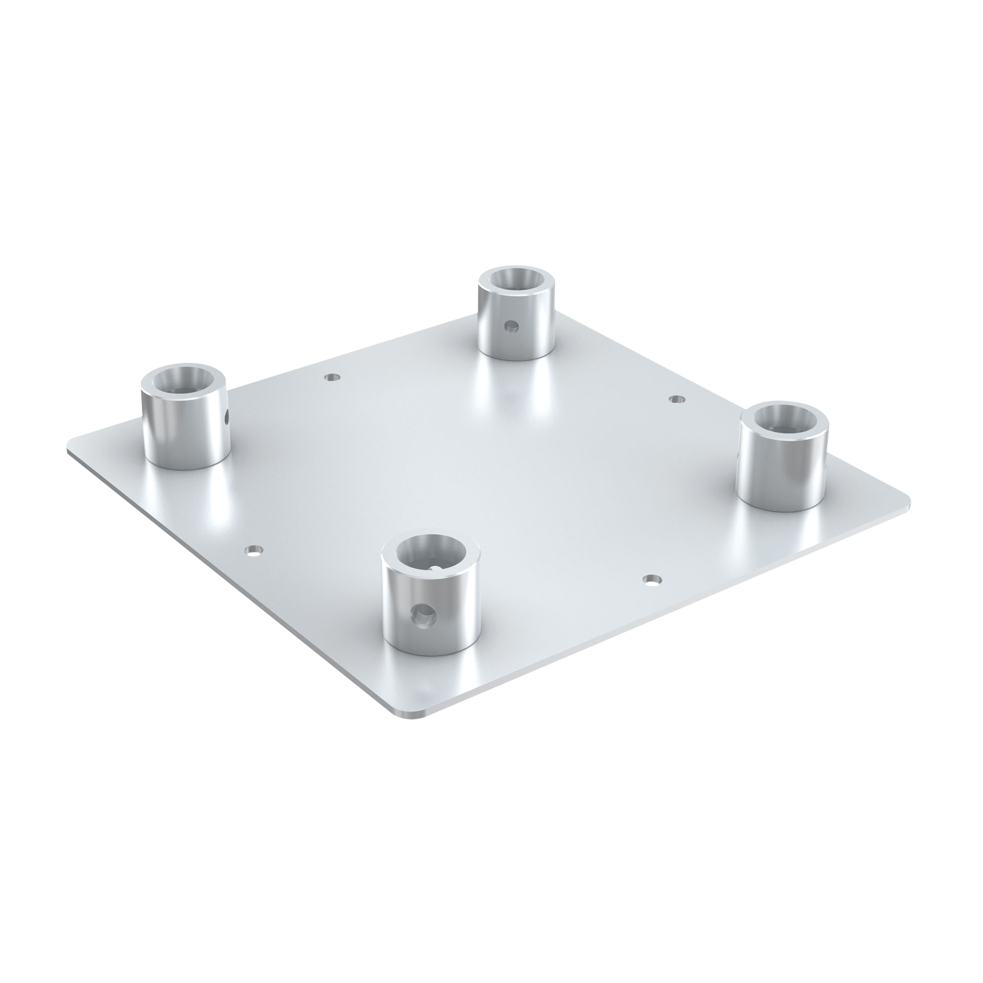 MILOS Pro-30 Square P Truss - Square Base Plate Female P (Milos Ø 29,8 mm compatible), Silver BWPQ - female