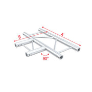 MILOS Pro-30 Step P Truss - Cross P (Milos Ø 29,8 mm compatible) HB35 - 90° corner - horizontal