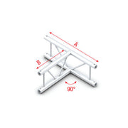 MILOS Pro-30 Step P Truss - Cross P (Milos Ø 29,8 mm compatible) VB36 - 90° corner - vertical