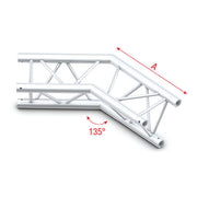 MILOS Pro-30 Triangle P Truss - Corner P (Milos Ø 29,8 mm compatible) ACB23 - corner 135°