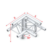 MILOS Pro-30 Triangle P Truss - Corner down right - apex up P (Milos Ø 29,8 mm compatible) ALB31 - 90° corner - P