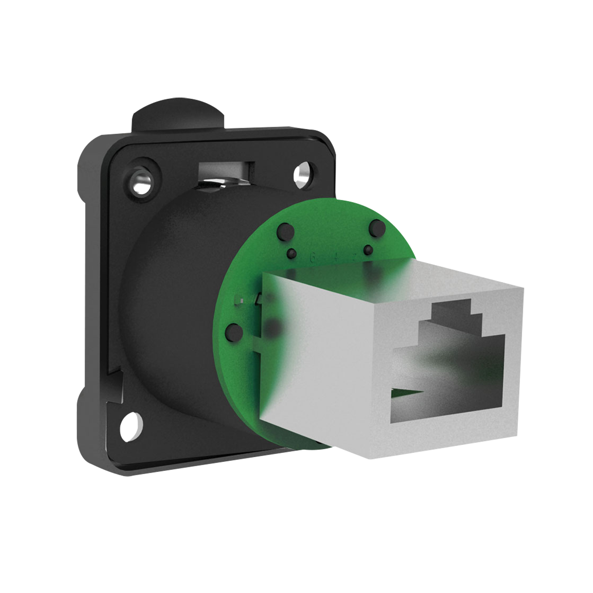 SEETRONIC RJ45 Chassis Feedthrough locking receptacle Presa di blocco passacavo