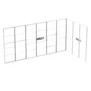 WENTEX SET Frame - L-Shape SET Including Support 604,5cm Set completo per struttura modulare a L da 6 x 3 x 3 m
