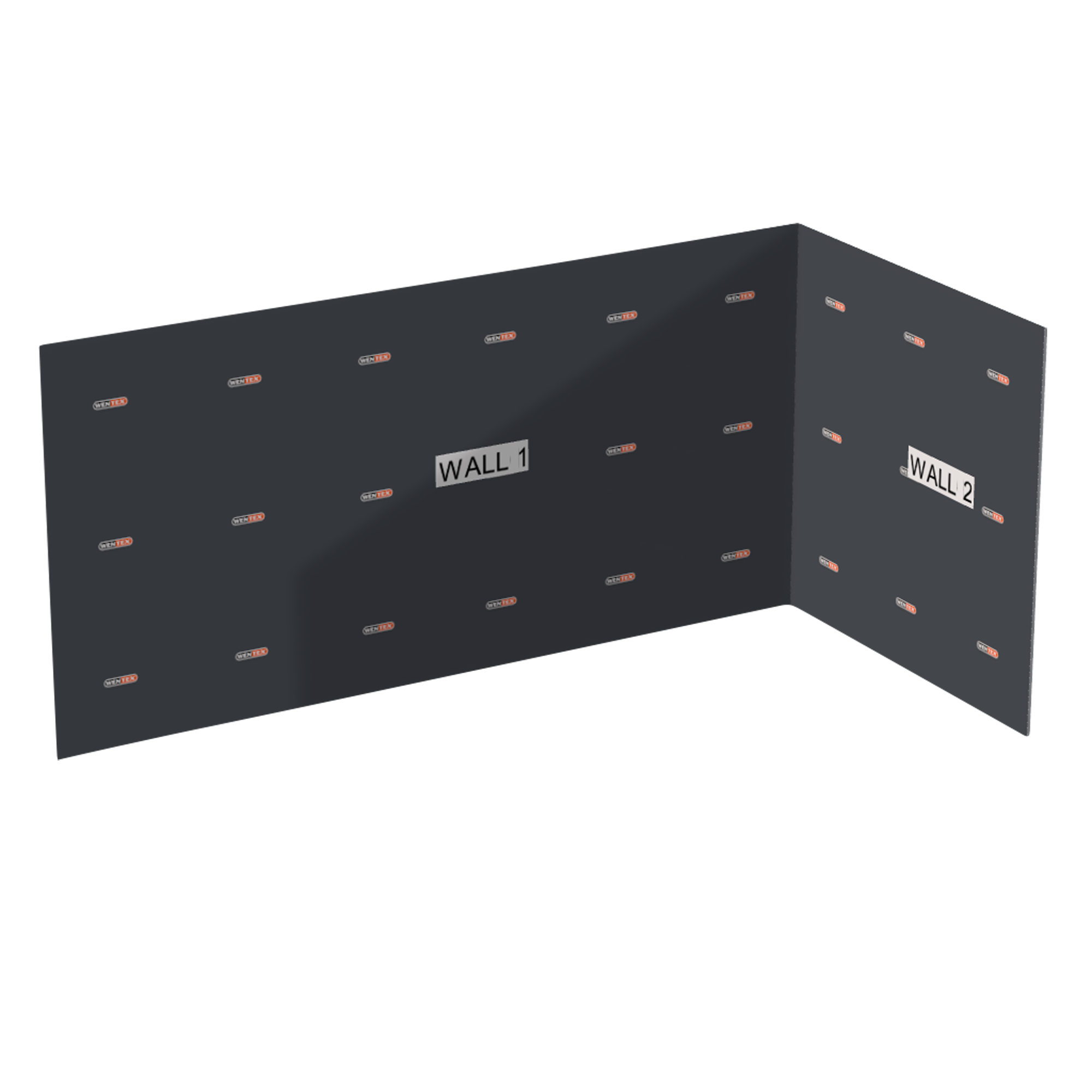 WENTEX SET Frame - L-Shape SET Including Support 604,5cm Set completo per struttura modulare a L da 6 x 3 x 3 m