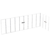 WENTEX SET Frame - L-Shape SET Including Support 904,5cm Set completo per struttura modulare a L da 9 x 3 x 3 m