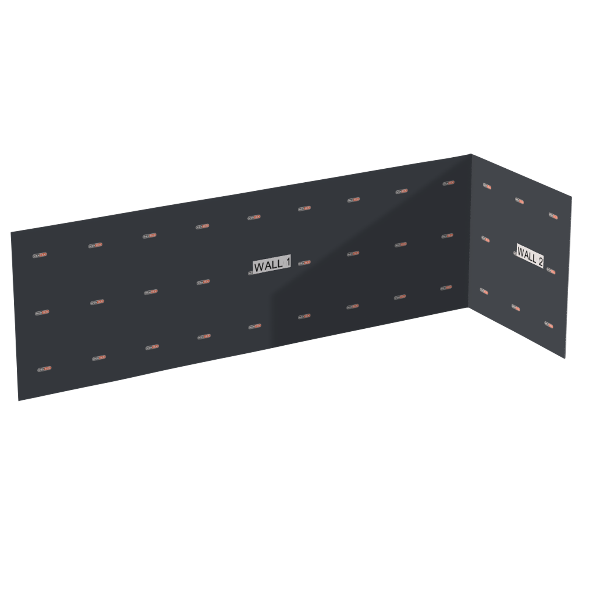 WENTEX SET Frame - L-Shape SET Including Support 904,5cm Set completo per struttura modulare a L da 9 x 3 x 3 m