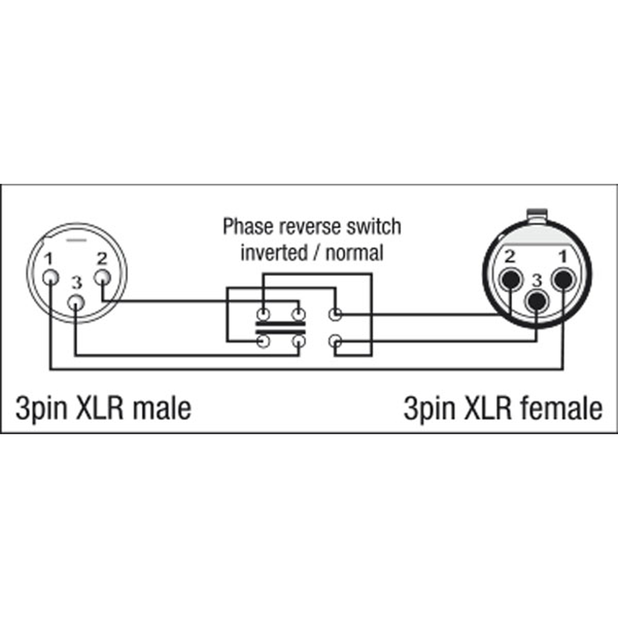 DAP XGA37 - XLR/M 3P to XLR/F 3P Phase Reverse Switch Interruttore inverti fase