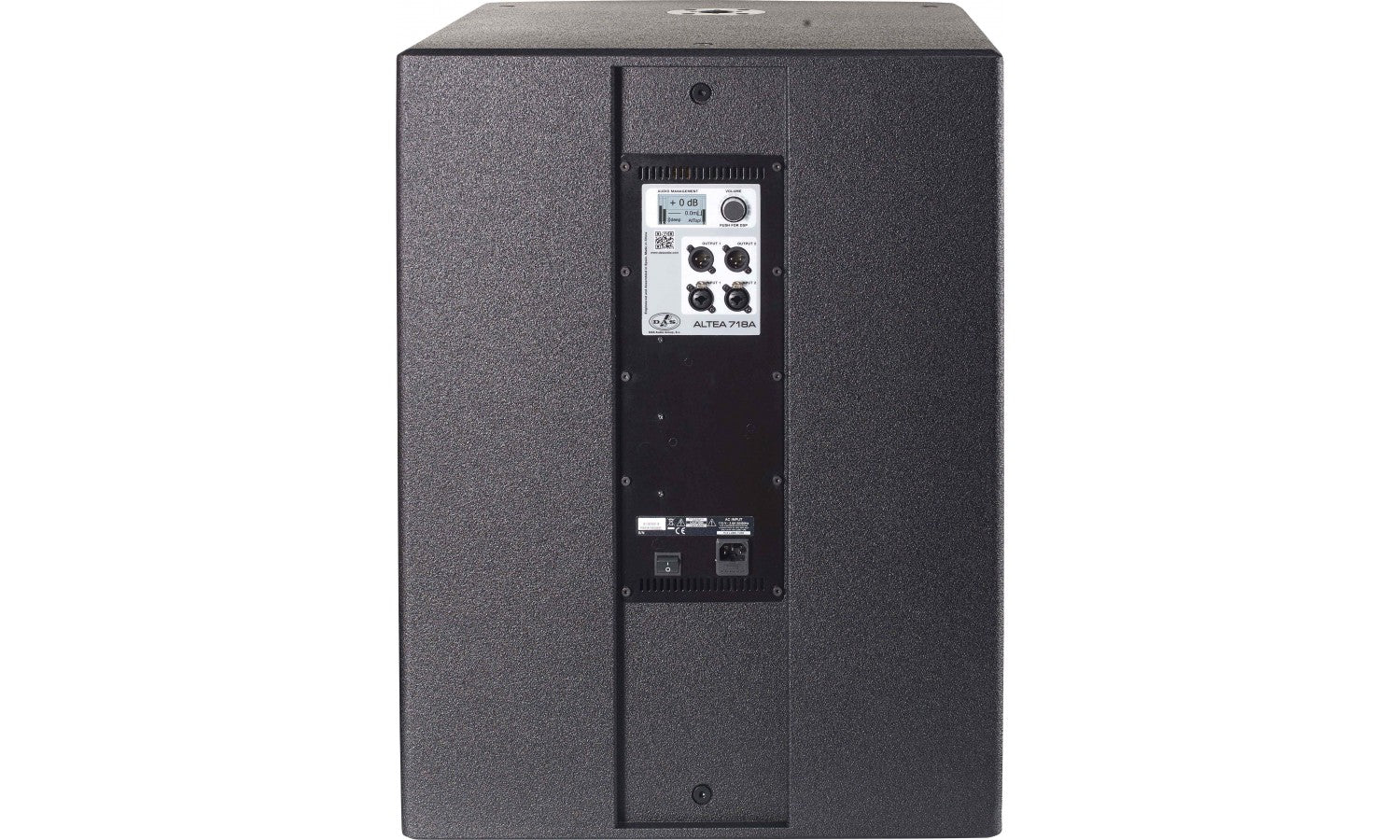 Das ALTEA-718A Subwoofer attivo 18" - 600 w, 134 db- 230/115 v - nero