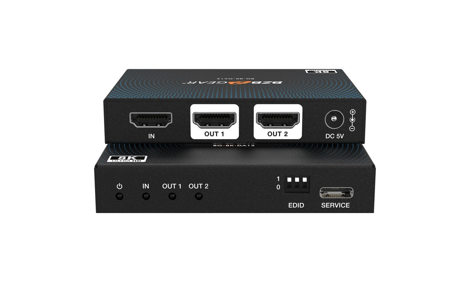 Bzbgear BG-8K-DA12 1x2 8k uhd hdmi 2.1 splitter con autodownscaling 8k60/4k120