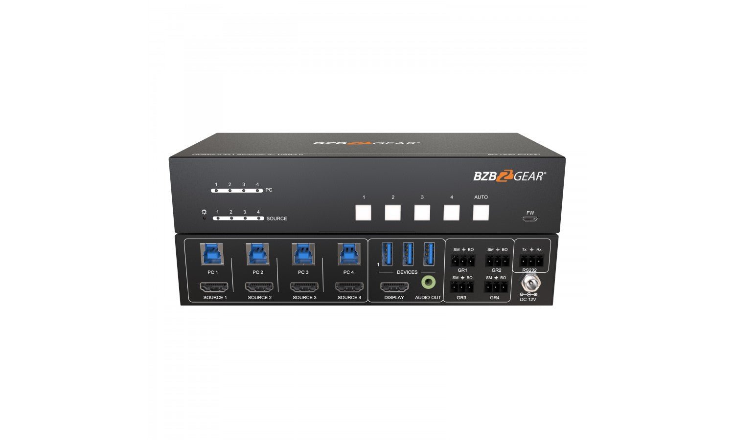 Bzbgear BG-UHD-KVM41 Switcher kvm e hdmi a 4 porte