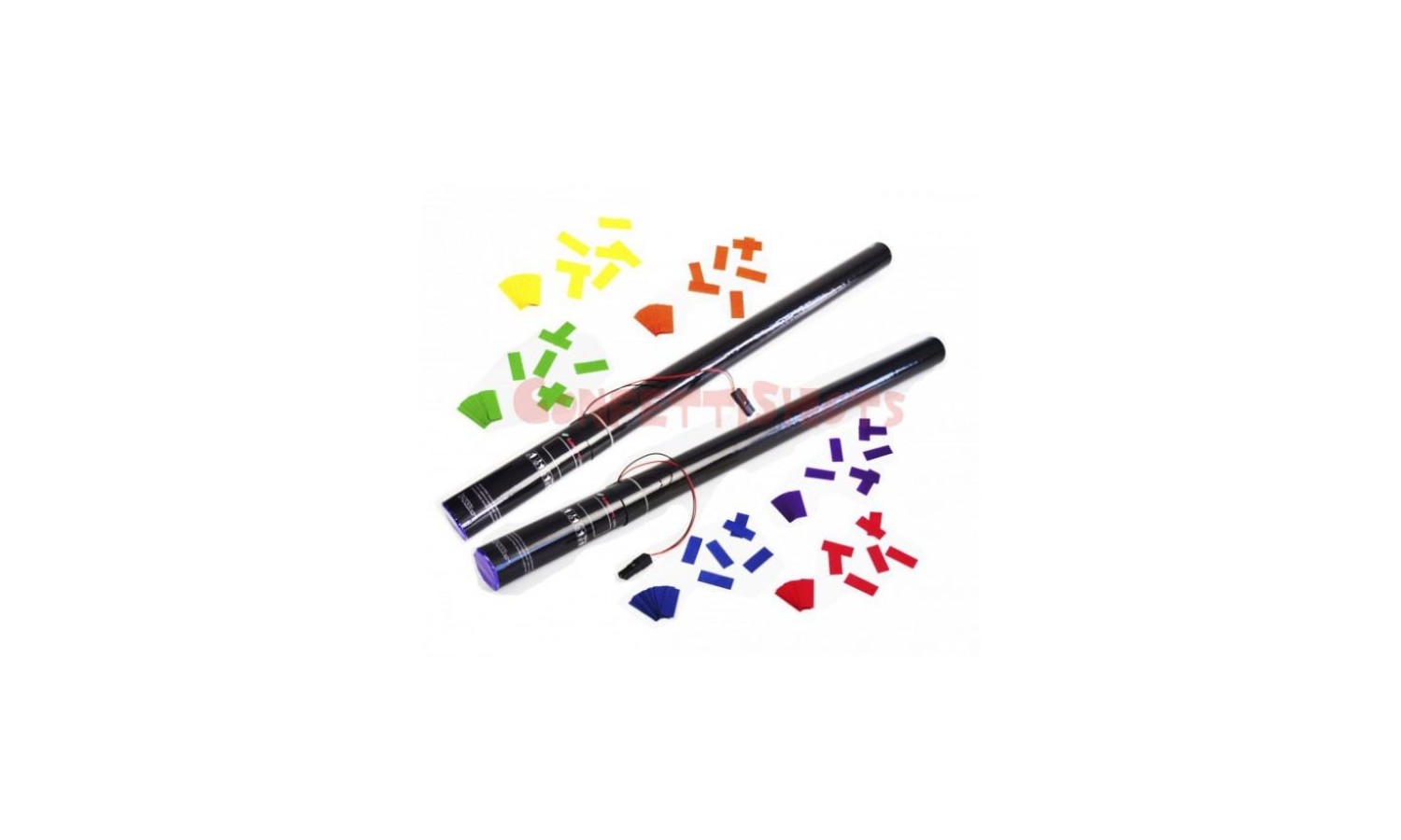 Oh-fx CE80/PR-AC Cannone elettrico usa e getta da 80cm con coriandoli in carta celeste