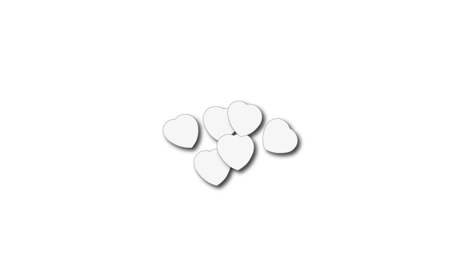Oh-fx CO55-WS Coriandoli in carta bianchi a forma di cuore 1kg