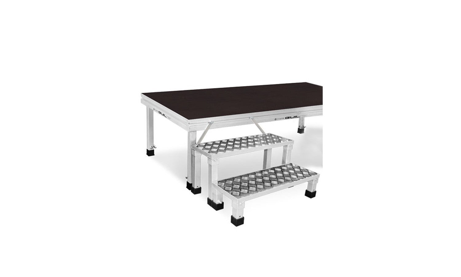 Guil ECD20-80 4 scalini 80cm interamente in alluminiocon superficie antiscivolo