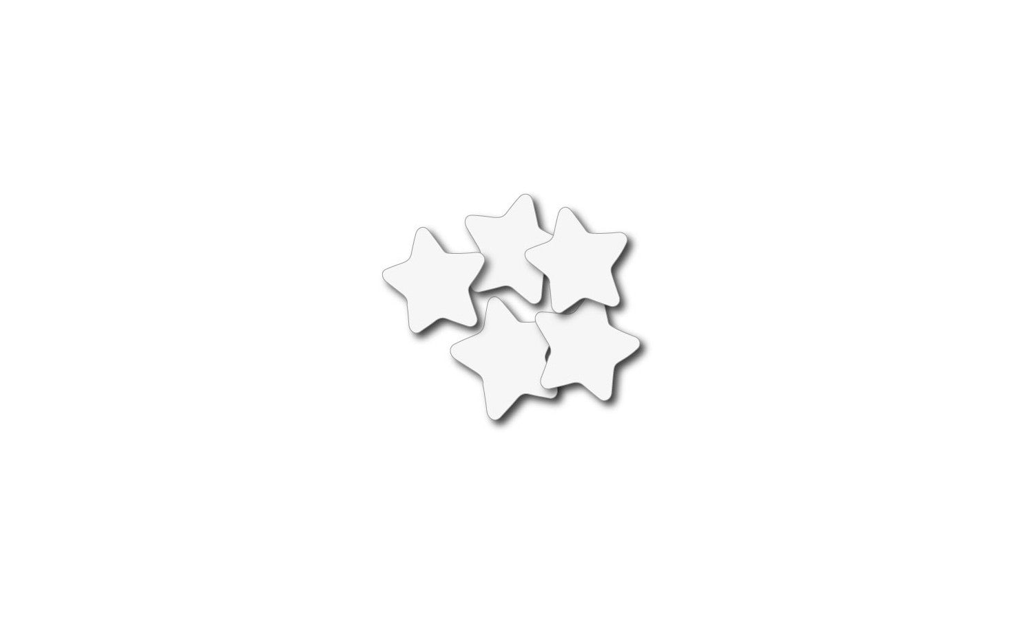 Oh-fx ES55-WS Coriandoli in carta a forma di stella 1kg colore bianco