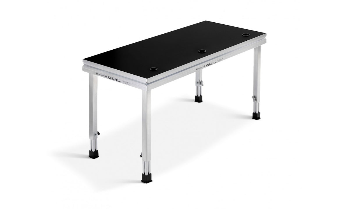 Guil MDJ-1 Tavolo dj-consolle 1500x650 mm con passacavi, in alluminio