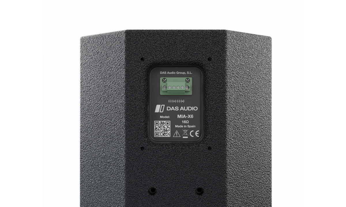 Das MIA-X6 Cassa passiva 2 vie 6" coassialecopertura conica 120° nero