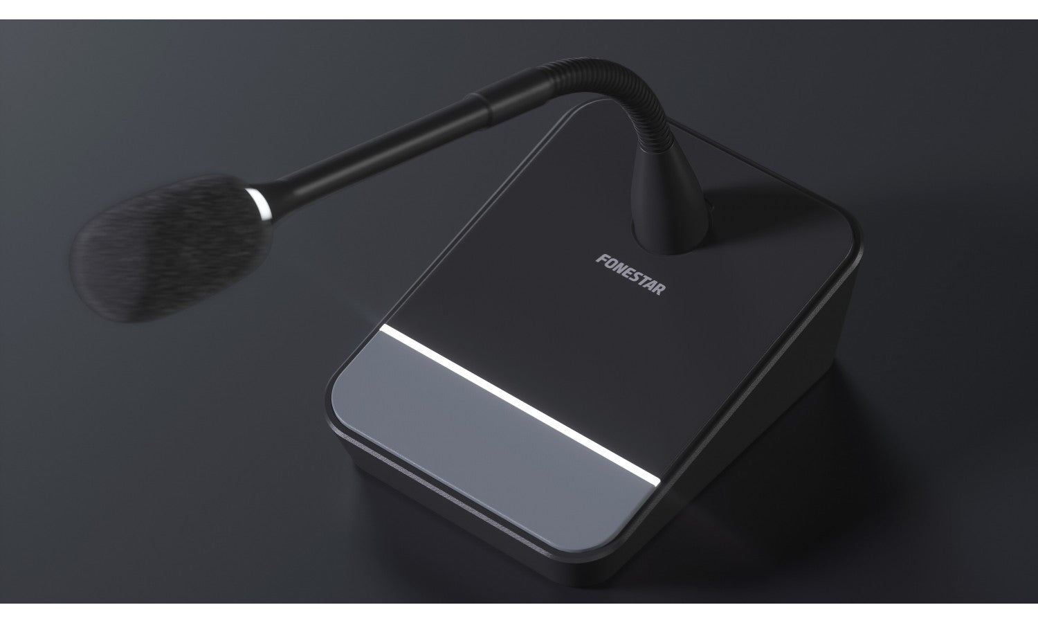 Fonestar MICSET-C32LED Base microfonica e microfono collo di cigno 32cm a condensatore electr