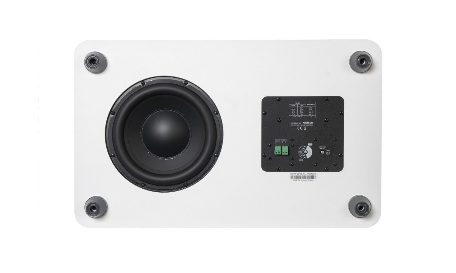 Fonestar POWERBASS-8TB Subwoofer 8" con trasformatore 100v- bianco