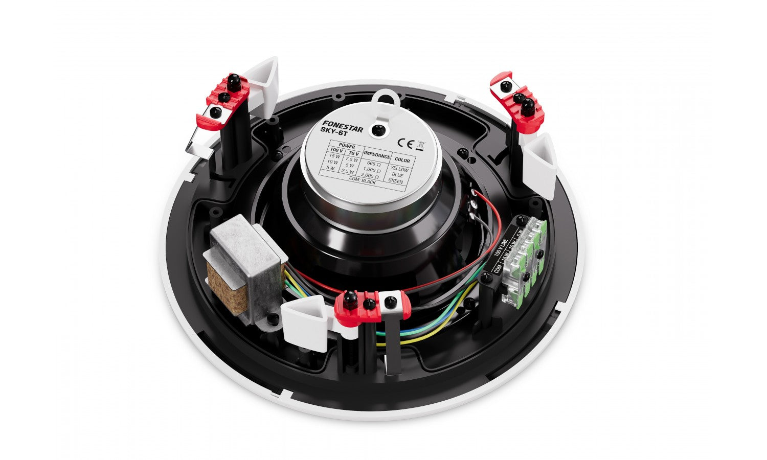 Fonestar SKY-6T Altoparlante da soffitto 6" trasformatore 100v 15/10/5 w rms 97 db