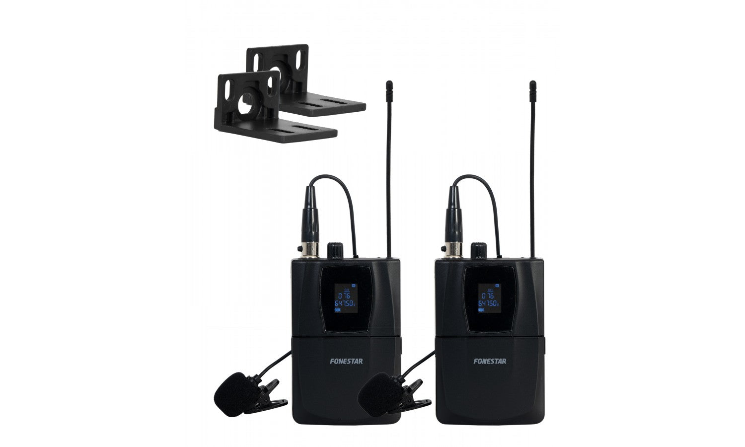 Fonestar SONAIR-PRO-2P Sistema microfonico wireless uhf condoppio microfono da cintura