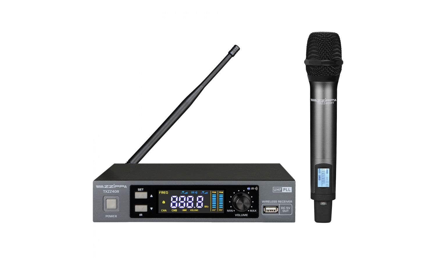Zzipp TXZZ400 Set radiomicrofono uhf contrasmettitore palmare
