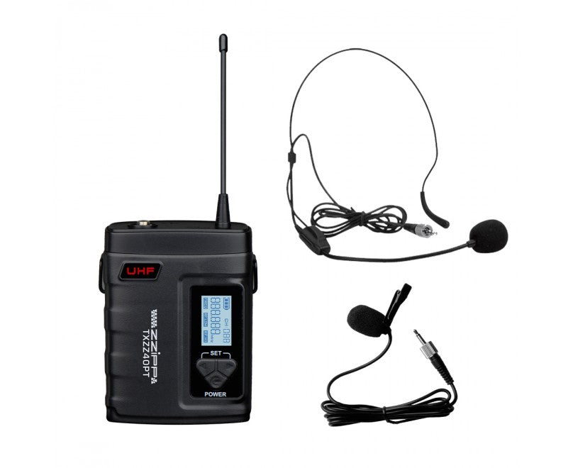 Zzipp TXZZ401 Set radiomicrofono uhf contrasmettitore bodypack