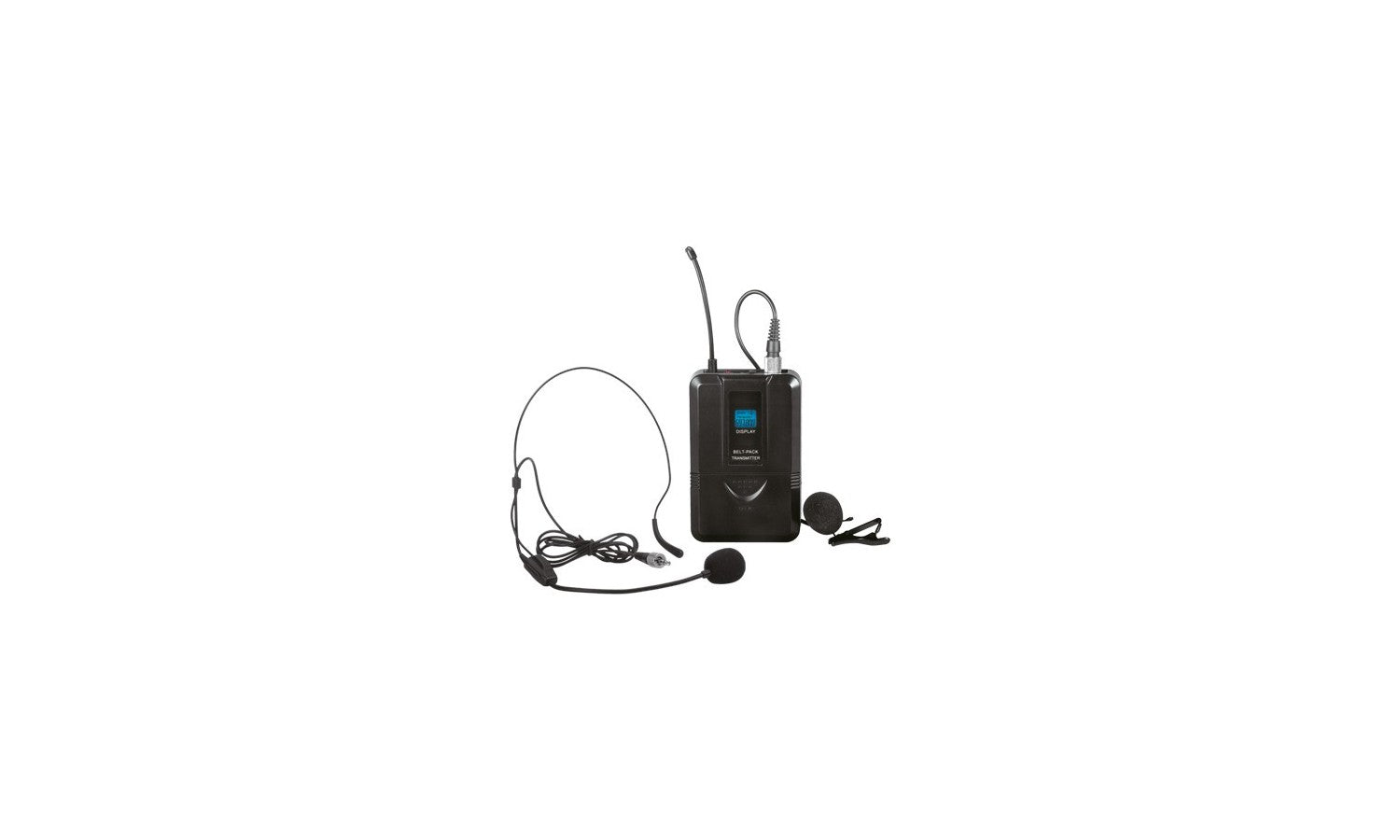 Zzipp TXZZ6PT Trasmettitore a  cintura 16 canali con microfono ad archetto.