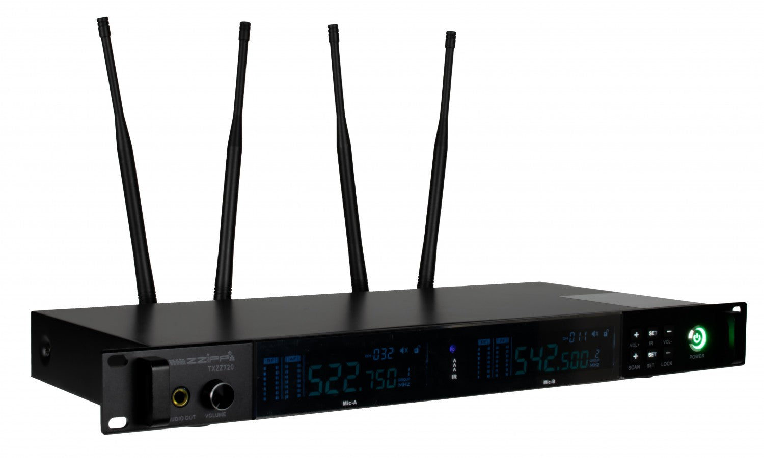 Zzipp TXZZ720 Ricevitore uhf 2x100 canali 515-565 mhz