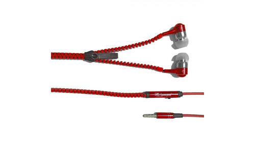 Zzipp ZZACC1RS Stereo earphones, red cable, 3.5mm mini-jack