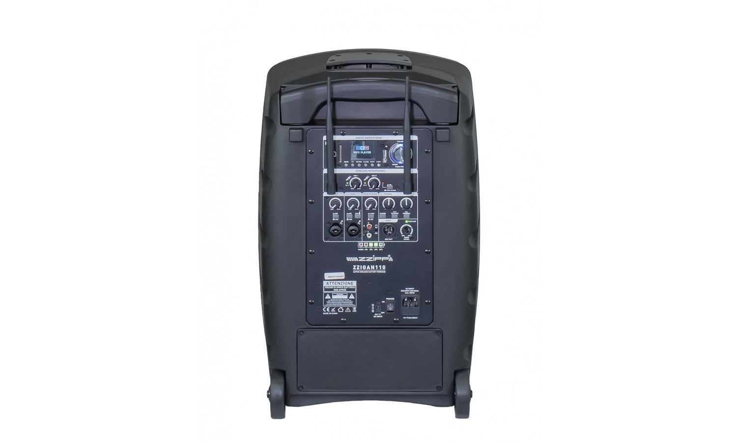 Zzipp ZZIGAN110 Cassa attiva 10" a batteria  -radiomicrofoni inclusi