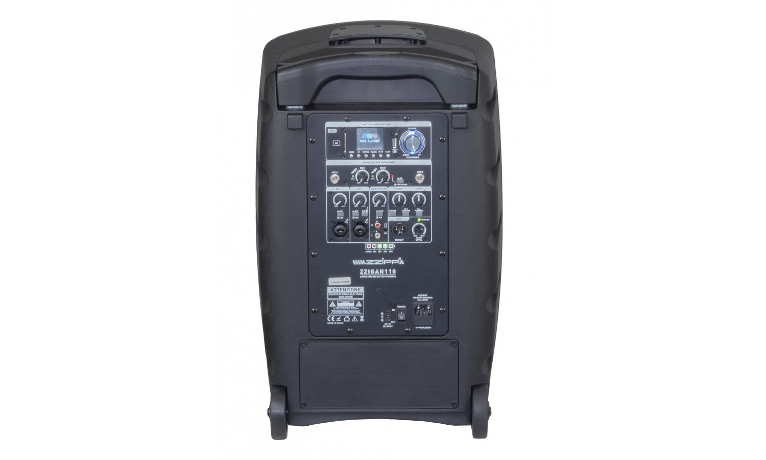 Zzipp ZZIGAN112 Cassa attiva 12" a batteria  -radiomicrofoni inclusi